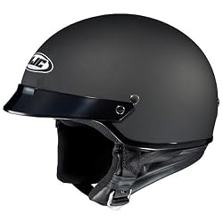 HJC Solid Men's CS-2N Half Face Motorcycle Helmet - Flat Black