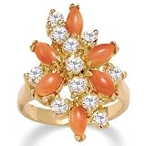 Coral/DiamonUltra&trade; Cubic Zirconia Ring