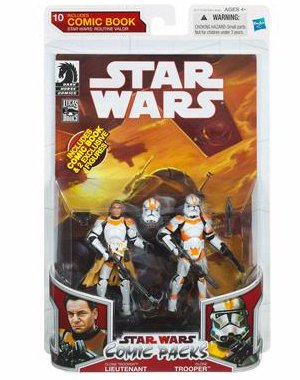 417tEAbmE0L Star Wars 2009 Comic Book Action Figure 2Pack Dark Horse Routine Valor Clone Trooper Lt. & Clone Trooper Codys Squad