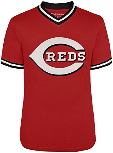 Cincinnati Reds - Logo Eephus V-Neck Jersey T-Shirt - 2X-Large