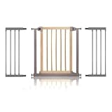 Lindam Easy Fit Wood and Metal Baby Gate with Extensions - 129cm - 136cm