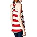 MINDENG American Flag Pattern Printing Tank Tops Women's Summer Casual T-shirts