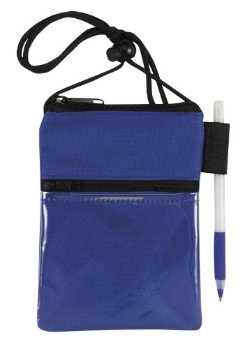Bags For Less Travel Neck Wallet Passport Badge Holder, Royal Blue