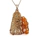 Carved Jade Pendant in 14k Yellow Gold Frame, 18 Chain