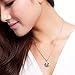DDU(TM) 1Pc Sky Blue- Stylish Artificial Gem Love Heart Shape Pendant Chain Necklace Valentines Gift