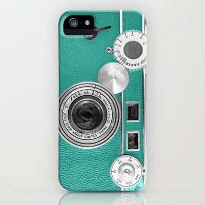 Society6/ソサエティシックス　iPhone5 Case Teal retro vintage phone