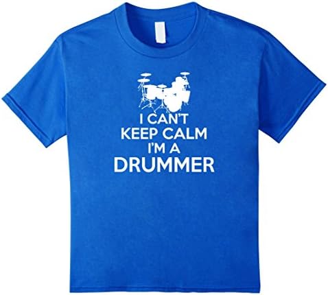 Kids PREMIUM I Can't Keep Calm I'm A Drummer T-Shirt 12 Royal Blue