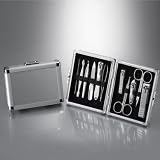 World No. 1, Three Seven 777 Travel Manicure Pedicure Grooming Kit Set - Nail Clipper (Total 11 Pcs: Nail Clipper, Toe Nail Clipper, Cuticle Trimmer, Beauty Scissors, Tweezers, File, Safety Scissors, Double-sided Push Stick, V-Shaped Push Stick, Ear Pick, Model: DS-16000SVC), Lifetime Warranty - Made in Korea, Since 1975