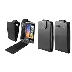 Leder Tasche f�r das HTC Desire Z inkl. Displayschutzfolie schwarz