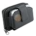 Synthetic Wallets - Black Large Synthetic Leather Phone Wallet Case Credit Card Holder with Clip and Zipper Design for Nokia N8