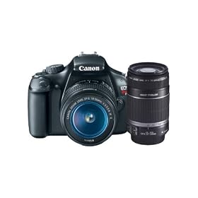 Click here to buy Canon EOS Rebel T3 12.2 MP CMOS Digital SLR with 18-55mm IS II Lens + Canon EF-S 55-250mm f 4.0-5.6 IS Telephoto Zoom... by Canon.