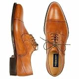 Pakerson Brown Italian Hand Made Calf Leather Oxford Shoes