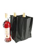 Bottle Bag Carrier for 9 bottles Solid Black, German Import