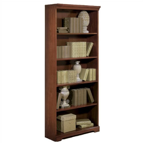 Riverside Furniture 18182 Meridian 72" H Bookcase in Cordovan Cherry