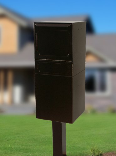 dVault Full Service Locking Mailbox, Copper Vein Post/Column Mount Delivery Vault, Box and Center Mount In-Ground Post Kit, DVU0050PI-5-KIT, Copper Vein