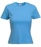 Fruit of the Loom Lady-fit Valueweight T in Sky blue Size 8/XS (SS77)