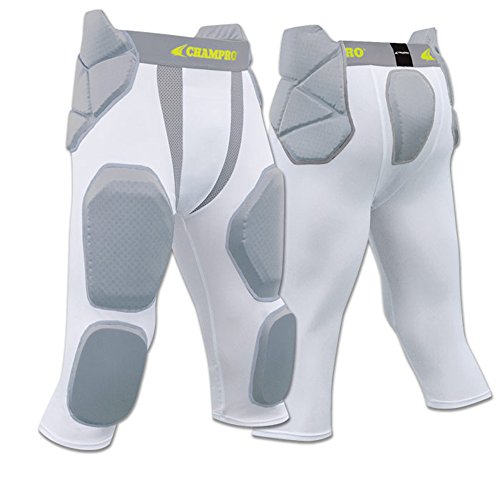 FPGU7 Champro Man Up 7 Pad Girdle football pant CH White YOUTH SMALL