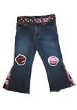 Cupcakes and Polka Dots Appliqué Jeans in Pink and Brown