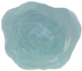 Recycled Art Glass White Large Platter 19"x16"