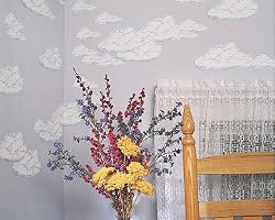 Wallies White Fluffy Cloud Wallpaper Set of 25 Cutouts