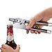 Topbest Professional Ergonomic Heavy Duty Manual Can Opener-Stainless Steel Tin Lid Lifter Design-Smooth Edge Large Handle and Knob - Built In Bottle Cap Opener and Soda Tab Lifter