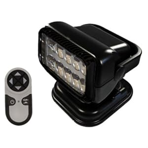 Go Light RadioRay LED  Portable Searchlight with Wireless Handheld Remote, Magnetic Shoe,Black
