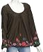 Desigual Womens Long-Sleeve Woven Blouse, Gris Alquitran, Large