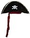 Soft Velvet Pirate Hat With Shiny Gold Trim & Red Ribbon