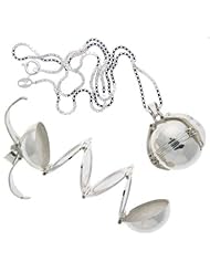 Sterling Silver Photo Ball Locket For Six Pictures, 9/16 inch