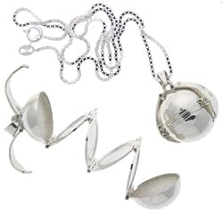 Sterling Silver 9/16" (18 mm) Photo Ball, Locket Pendant For Six Pictures