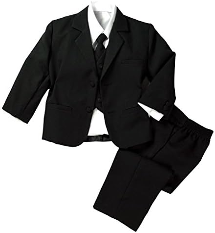 Infant Baby Toddler Boys Formal Black Dress Suit Set