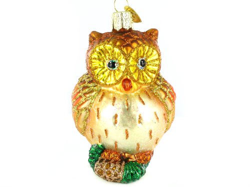 Old World Christmas Wide Eyed Owl Glass Ornament Old World Christmas Wide Eyed Owl Glass Ornament
