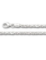 14K White Gold Solid Diamond Cut Royal Rope (Width 2.5mm)