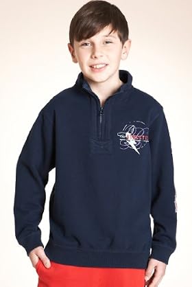 Cotton Rich Funnel Neck Sweat Top