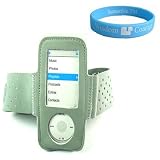 Grey Workout Exercise Armband for Apple Ipod Nano 5th Generation + Wristband