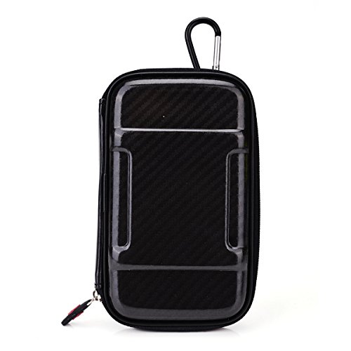 Shiny Black Hard Cover Case for Travel w/Hook & Internal Compartments:Atmos Transporter Vape|NuVur ™