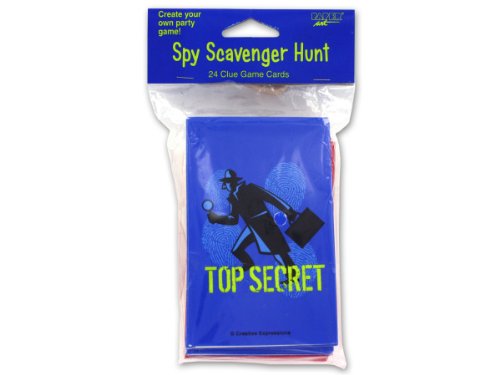 spy scavenger hunt game cards 24 glue game cards per pack (Case of 72)