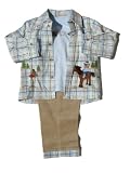 "Good Lad Toddler Boy Plaid ""Cowboy"" 3pc Set"