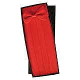 Red Silk Tie & Cummerbund Set