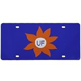 Florida Gators Royal Blue Flower Mirror License Plate