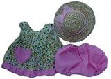 207 - Dress - Pink Sundress w/Straw Hat Clothes for 14 - 18 Stuffed Animals and Dolls