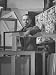 Artist Stuart Davis Standing in His Studio Premium Photographic Poster Print by Ralph...