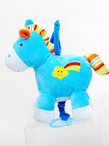 10" Blue Horse Baby Musical Pull String Plush Plays Twinkle Twinkle Little Star