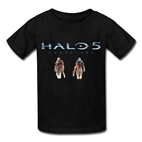 SIANDA Kid's Funny Halo 5 Game Logo Unisex T-Shirts Size M Black