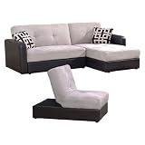 3 pc Sofa Bed Set with Storage - Camel/Espresso