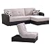 3 pc Sofa Bed Set with Storage - Camel/Espresso