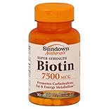 Sundown Naturals Biotin, 7500 mcg, Super Strength, Tablets, 50 ct.