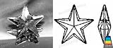 20MM SWAROVSKI STRASS CRYSTAL STAR 8815