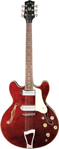 Jay Turser Jazz Guitars Jt-133-wa Semi Hollow-body Electric Guitar, Walnut