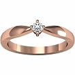18K Rose Gold Solitaire Diamond Ring - 0.10 Ct.
